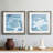 Keep Swimming - Matted and Framed Under Acrylic Glass, Set of 2, Large Living Room Wall Art