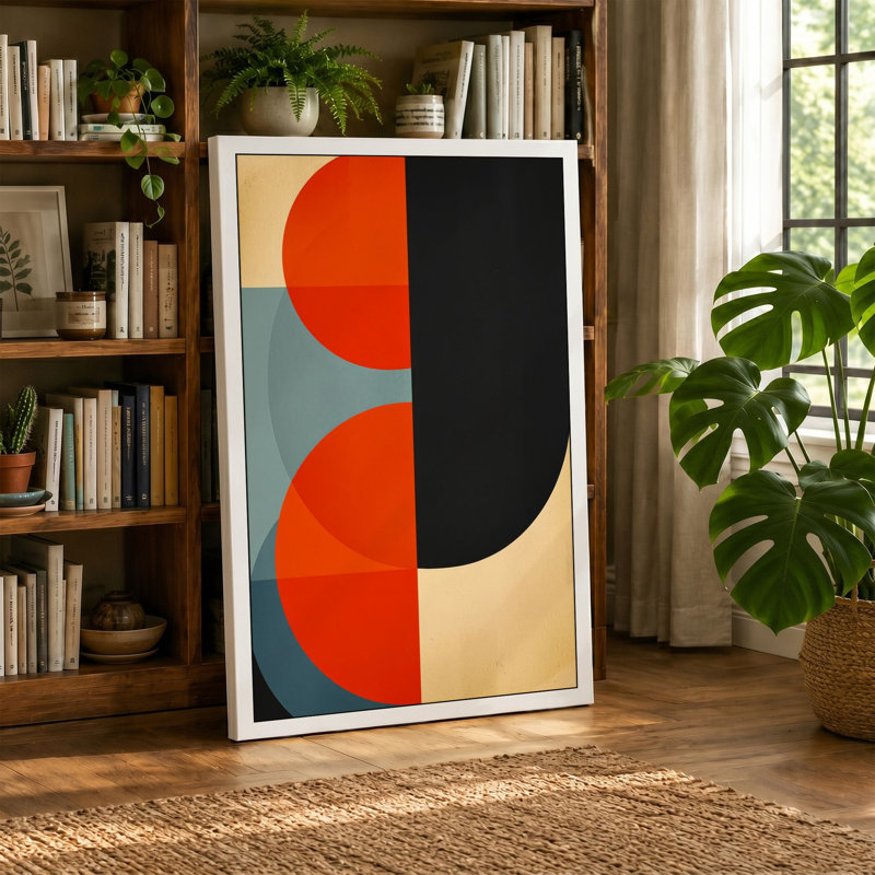 Chromatic Balance Geometric - Wrapped Canvas, 24x16 - 61.0 x 40.6 cm, White Border