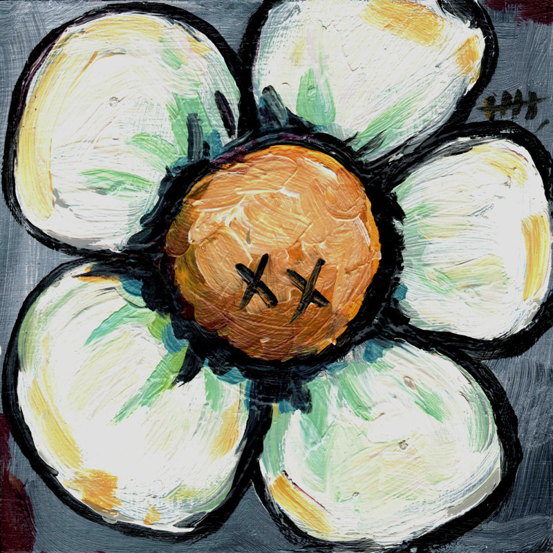 Abstract Multicolor Flower Canvas Art Print, 20" x 20"