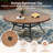 6-Person Aluminum Round Patio Dining Table-1930247073