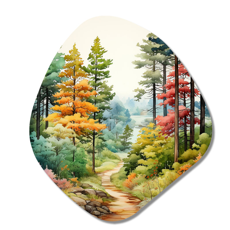 Pin, Autumn Symphony III - forme irrégulière, art mural pin en métal, sculpture murale asymétrique en métal