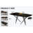 Large modern minimalist rectangular dining table with 0.39 "imitation marble black tabletop