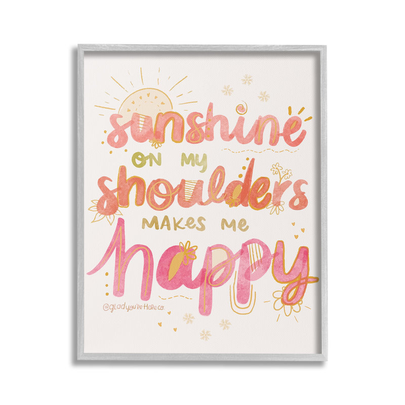 "Cadre de soleil simple sur mes épaules" par Glad You Here Co. sur toile, Estampe numérique Farmhouse, H 14 po x l 11 po