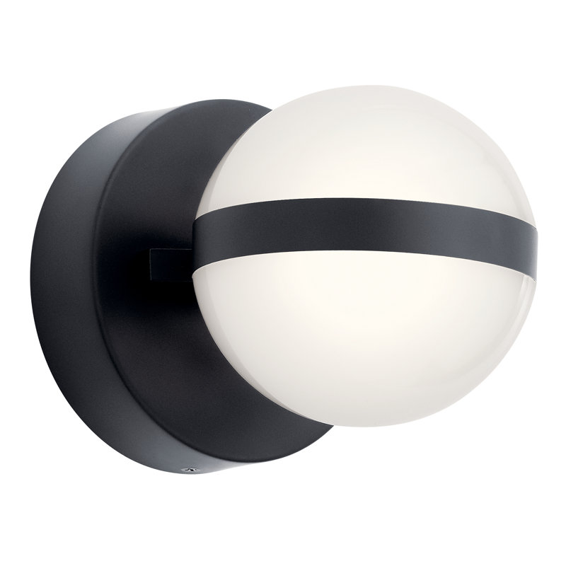Cathee Steel LED Flush Mounted Sconce, Matte Black