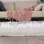 Housse de chaise en velours synthétique blanc / gris Kove-1007310625