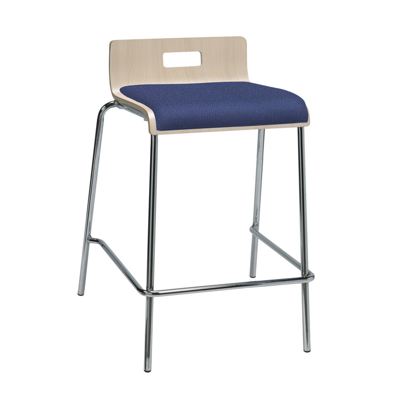 Jive Stool, White Back, Williamsburg Vinyl, Counter Stool (25” Seat Height)