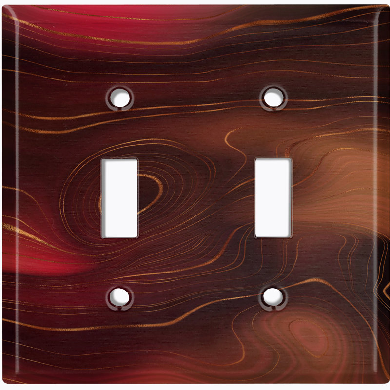 Patterned 2 - Gang Toggle Light Switch Standard Wall Plate