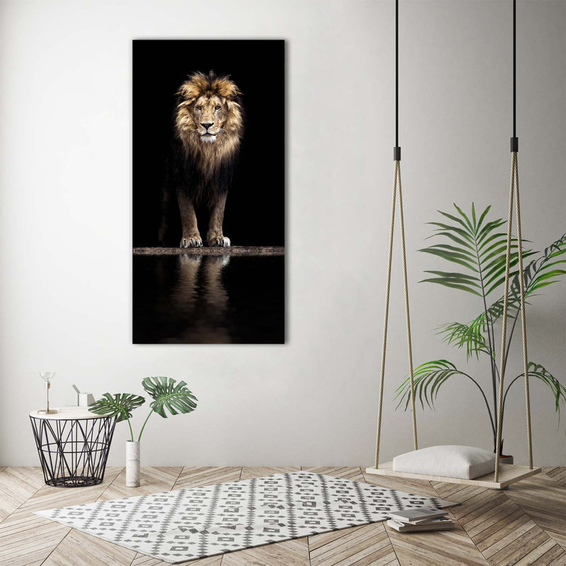 Portrait Of A Lion - Wrapped Canvas Print