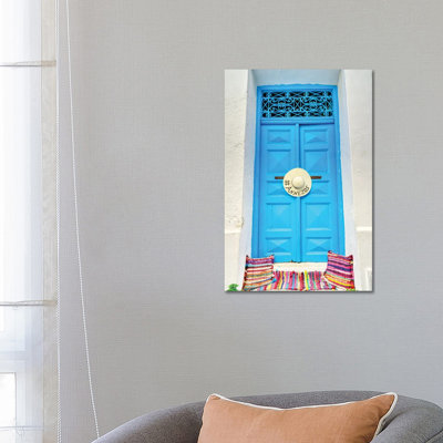 Doorway On Mykonos by Zoe Schumacher - Wrapped Canvas Print