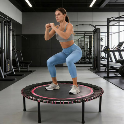 Mini trampoline Springless Fitness 48 pouces - Capacité de 330 lb Sécuritaire, intérieur et extérieur