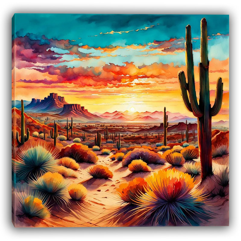 Canyon Twilight - Wrapped Canvas Print, 40" H x 40" W