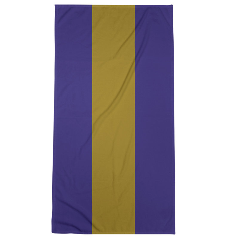Bath Towel, Purple/Olive Yellow