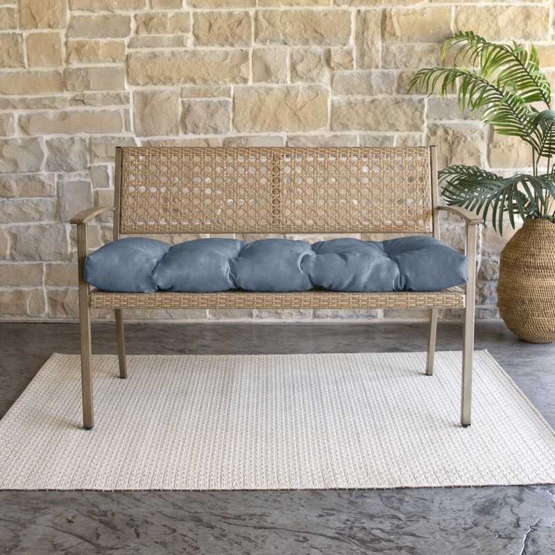 Outdoor 2'' Bench Seat Cushion, 60" W x 19" D, Canvas Sunflower Yellow Sunbrella® Canvas
