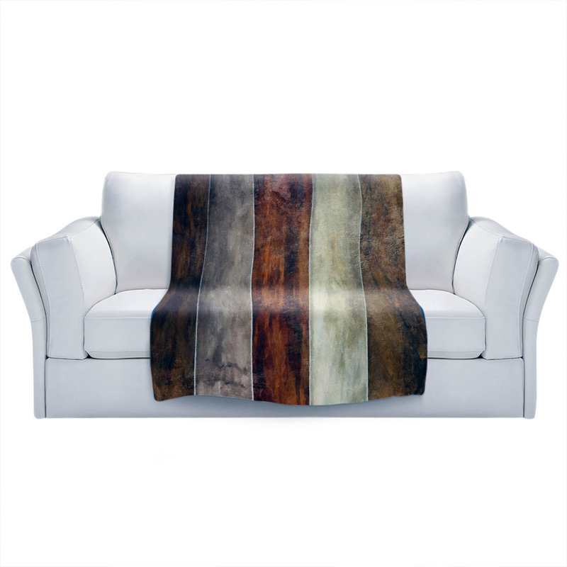  Couverture douce en sherpa, 51 po x 60 po, Brun