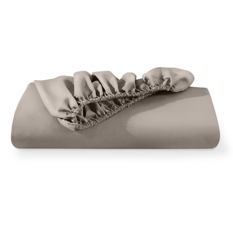 Twin Khaki Ultra-Soft Microfiber Deep Pocket Fitted Sheet