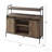Rustic TV Stand Console - Rustic Oak/Black