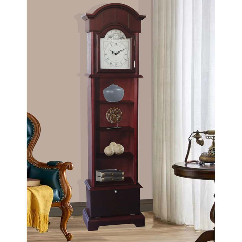 71.75'' H Solid + Manufactured Wood Floor Clock