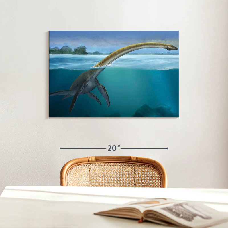 Brampt Elasmosaurus, 16" H x 24" W