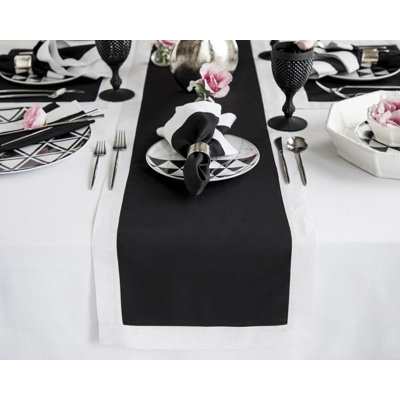 Festive Edge Linen Table Runner