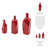 Vases Ceramic Abstract Modern Design Finish for Home Office Bedroom Living Room Decor Set of 3 - 7" Red