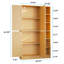 Armoire de cuisine blanche de 63 po de hauteur, armoire de rangement avec 4 portes et armoire de cuisine autoportante-114252142