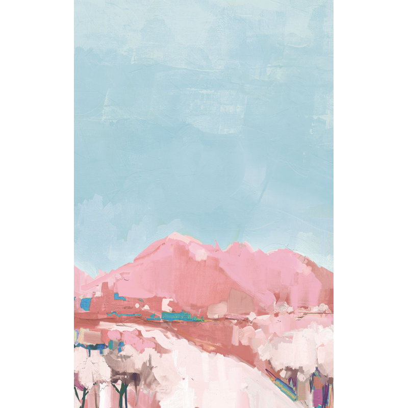 «Bight Mountain Landscape I», reproduction d'art sur toile tendue, H 18 po x l 12 po