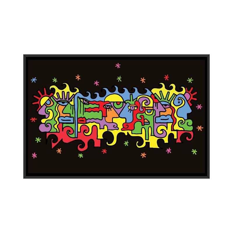 Floating by Billy The Artist - Print on Canvas, Black Framed, 101.6 cm H x 66.04 cm W