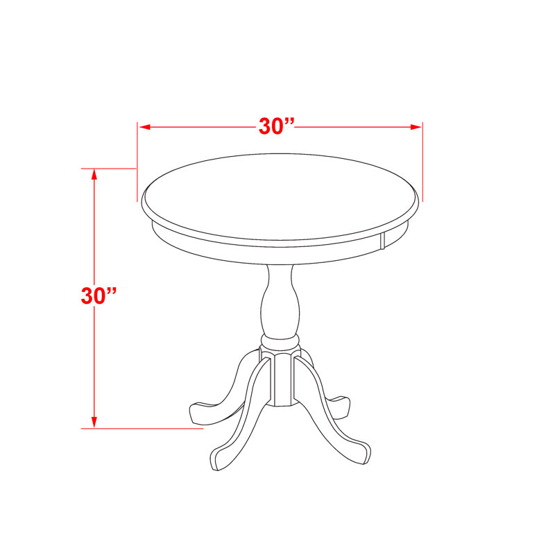Eden Kitchen Dining Table - a Round Wooden Table Top with Pedestal Base, Oak, Oak