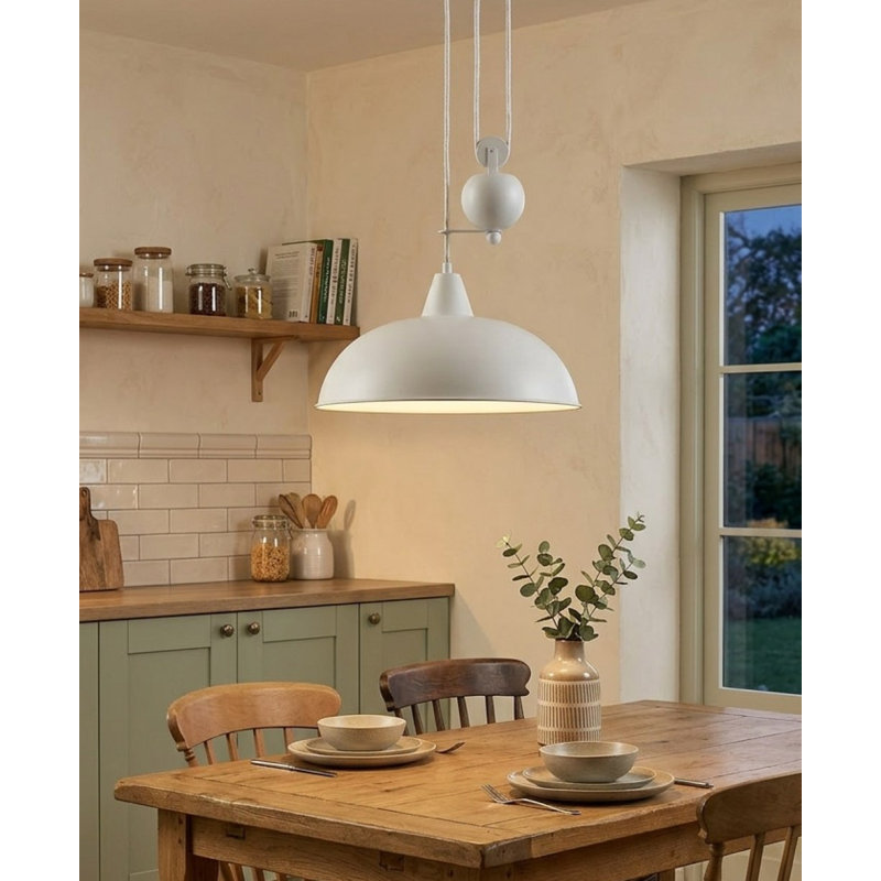 Century 1 - Light Dome Pendant, White