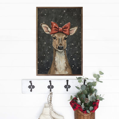 Reindeer With A Red Bow