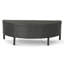 Table basse demi-ronde grise pour l'extérieur, l 36,48 po, P 17,83 po, H 11,86 po, sans assemblage, table de poids limite de 270 lb, gris, assemblage, roulement