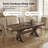  Neree 70.9-90.6"W Farmhouse Extendable Dining Table with Solid Wood Frame-912038114
