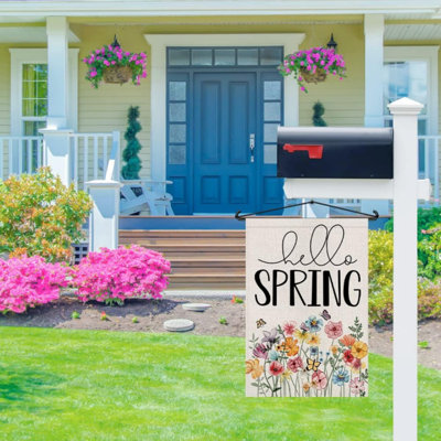 Seasonal Garden Flags, One-sided Printing, 11 X 17 Inches (30 X 45 Cm) Courtyard Flags, Outdoor Small Garden Flags, Easter Birthday Outdoor Flags, Four-season Holiday Garden Flags, Flamingos