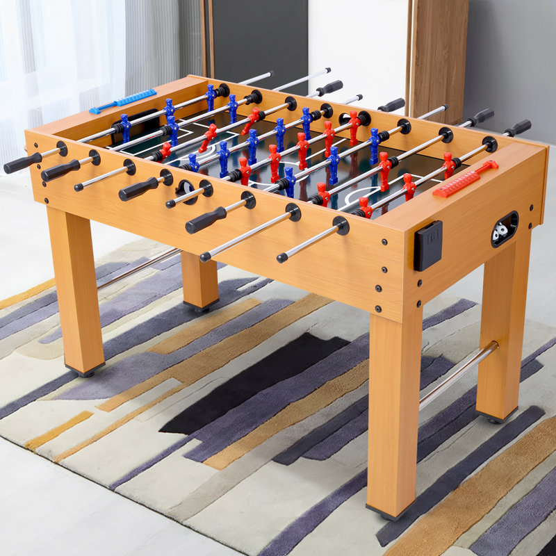 Table de jeu de 54 pouces, table de soccer, table de pointage analogique et accessoires gratuits, Brun