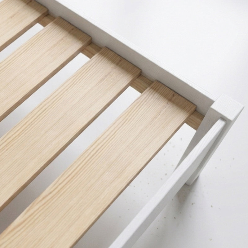 Structure de lit Edgecumbe, Double XL, Blanc