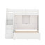 Lit superposé simple au dessus d'un lit double avec escalier, structure de lit superposé en L en bois massif avec garde-robe, USB et lumière-1175584025