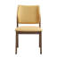 Chaise d'appoint Sarha en tissu et finition noyer (ensemble de 2)