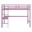 High Wood Loft Bed, With Safety Guardrail, Built-In Desk, Ladder-249197928