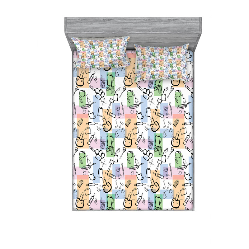 Microfiber Sheet Set, Queen Sheet Set with Fitted Sheet