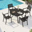Ensemble repas d'extérieur 52,9 po avec ensemble de patio en métal empilable 7 pièces avec trou de parasol réglable?-1356816893-1356816892