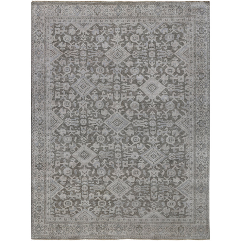 Hand Knotted Oriental Area Rug, Rectangle 2' x 3'