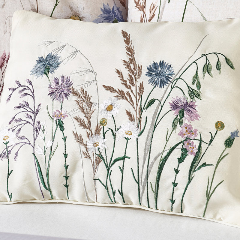 Grasmere Floral Embroidered Cushion