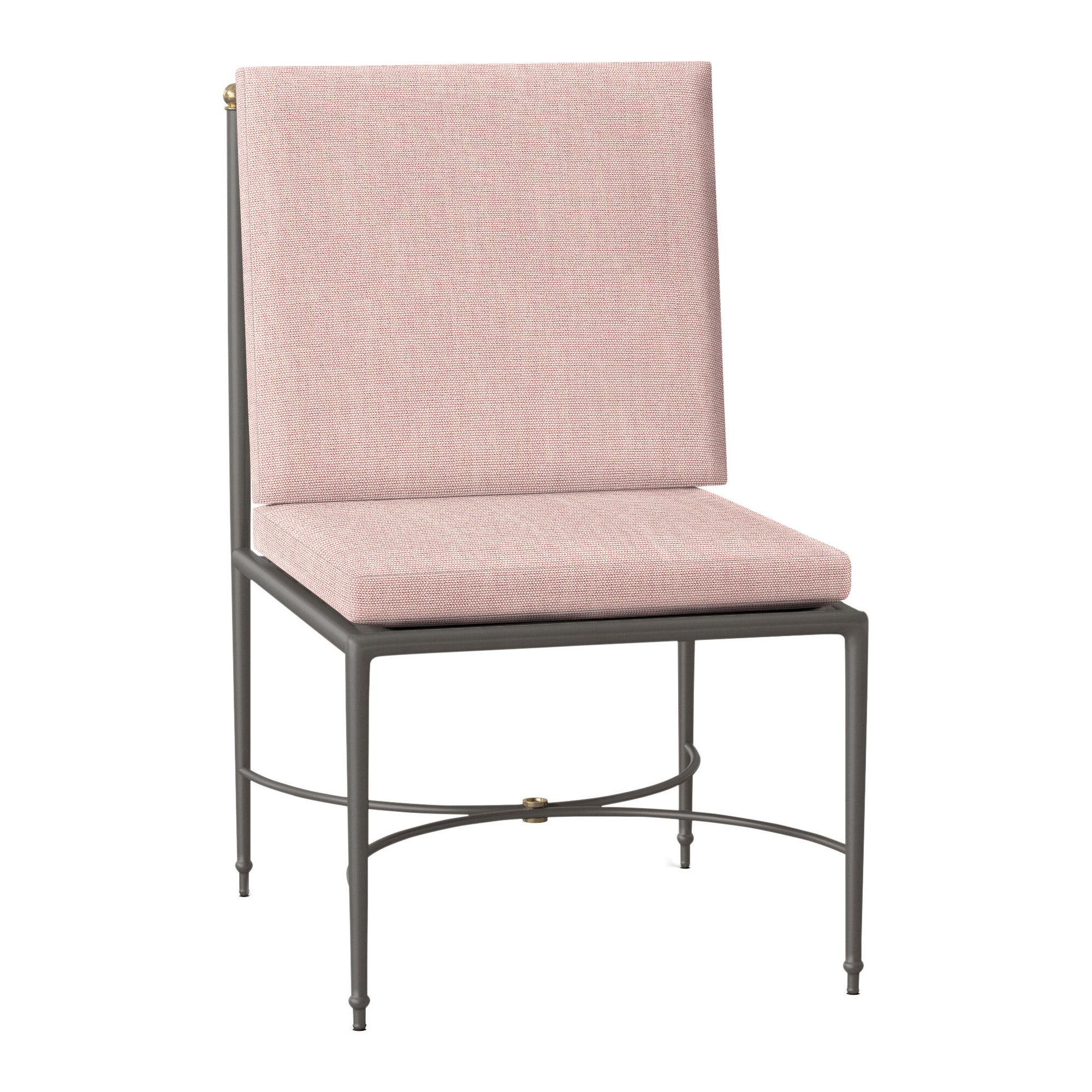 Roma Wrought Aluminum Outdoor Side Chair, Perigold Play Cameo, No Welt
