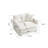 Modern Living Room Sectional, 3 Piece Extra Deep Seat, White Chenille With Materials & Breathable Upholstery 3 Sectional - Seat In Fabric