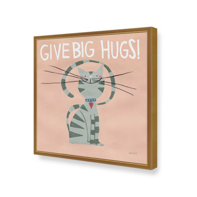 Happy Cats Big Hugs By Anne Tavoletti Art Print