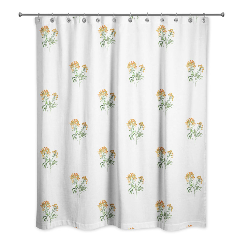 Romigh Floral Shower Curtain, White