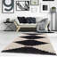 Tapis noir et ivoire moderne