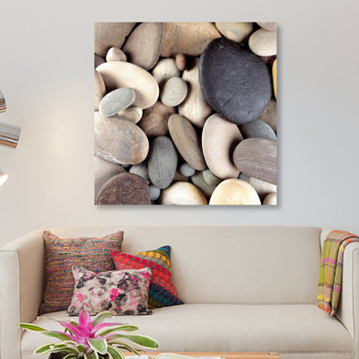 Galets bruns par PhotoINC Studio - Giclèe sur toile tendue avec châssis