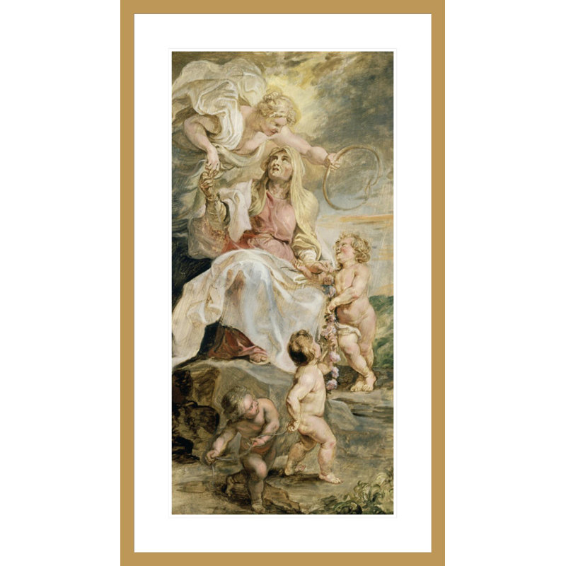 «Allégorie de l’Éternité, la Succession des Papes» par Peter Paul Rubens, impression giclée encadrée, 41,5 po H x 23,77 po L