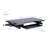 Rocelco 46 in. Black Height Adjustable Standing Desk Converter with Desktop AC USB Charger and Triple Monitor Riser Platform